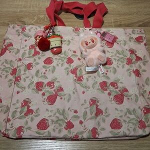 Barnes & Noble Pink Strawberry Tote Bag